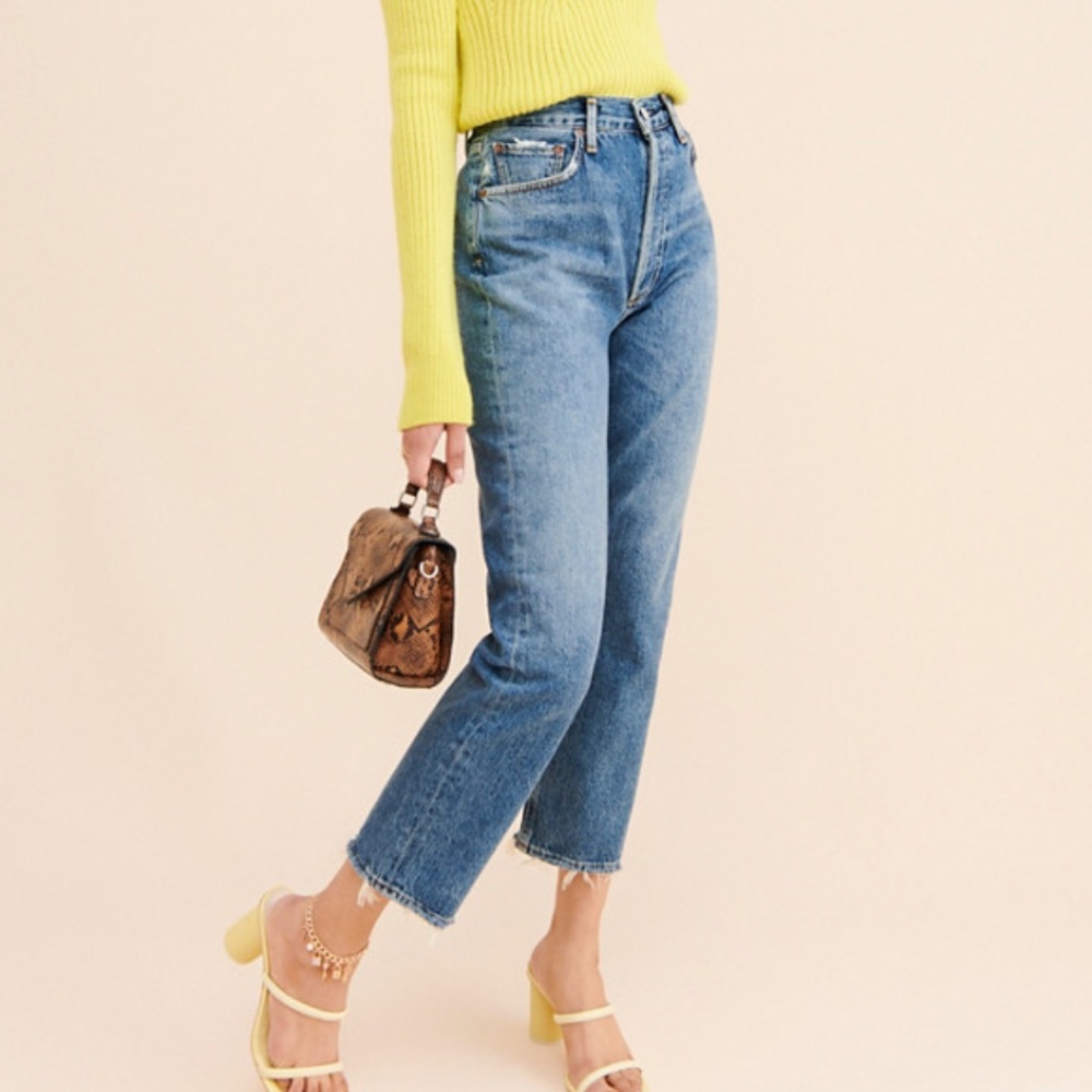 AGOLDE Riley Cropped Slim Jeans